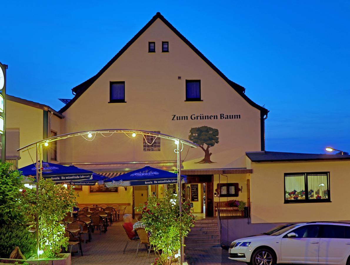 Restaurant Gruener Baum Hotel Leidersbach Exterior photo